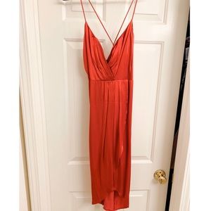 Red Satin Dress